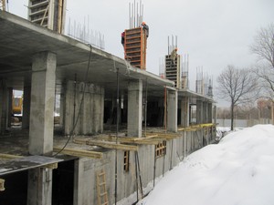 Монтаж монолитных конструкций 2-го этажа